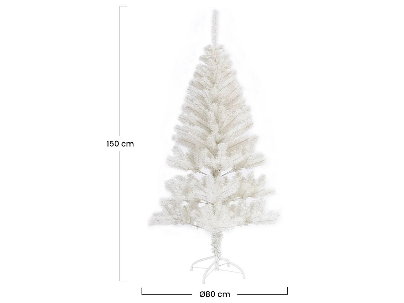 Albero di Natale Lapponia 150x80cm Bianco Thinia Home
