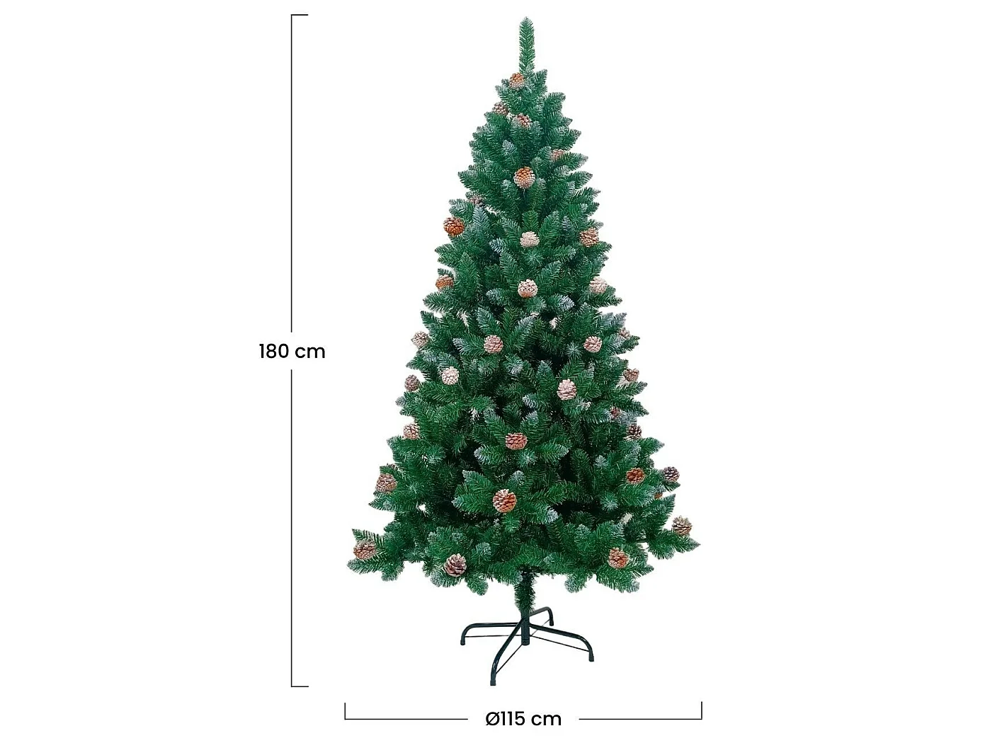 Árbol de Navidad Toronto Verde 180x115cm 7house