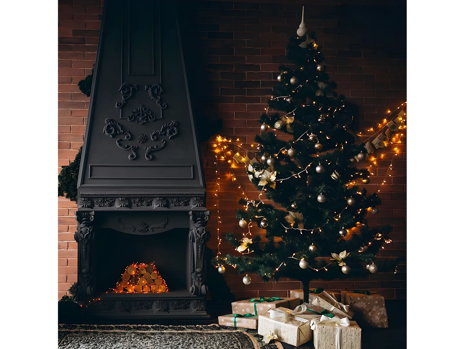Albero di Natale Toronto 180x100cm Nero Thinia Home
