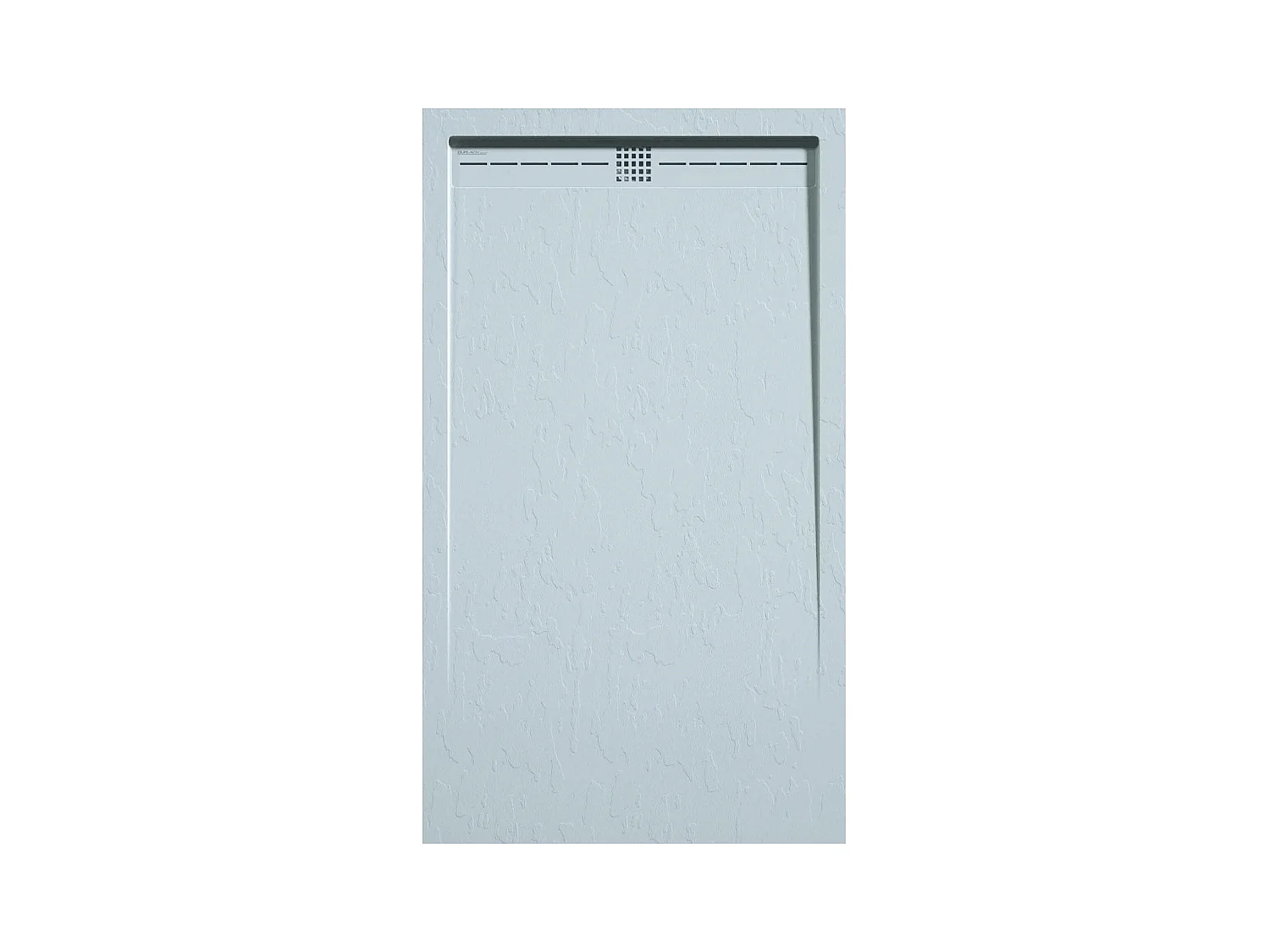 Mineralguss-Duschwanne extra flach ARCO Schieferoptik GRAU 80x210 cm