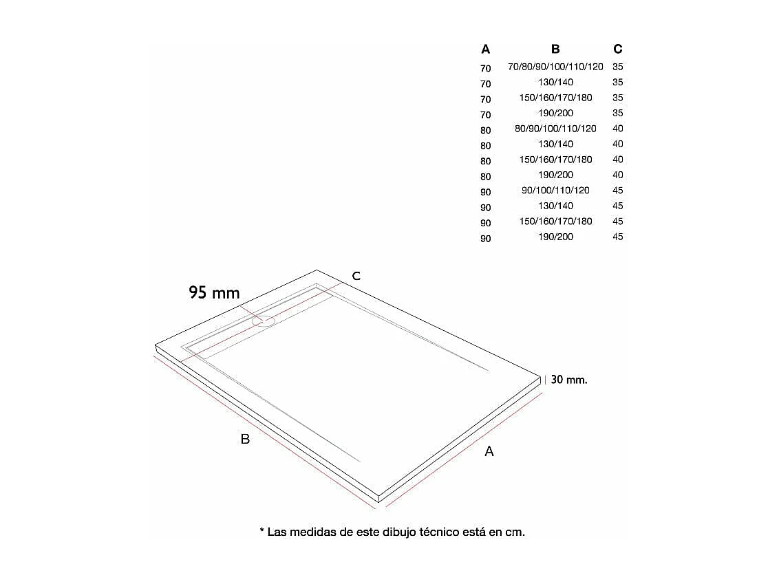 Plato de ducha pizarra ARCO CENIZA  90x100 cm rejilla inox