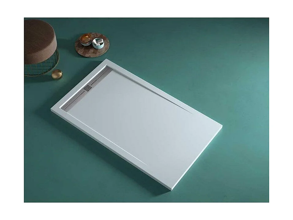 Plato de ducha pizarra ARCO CENIZA  80x170 cm rejilla color