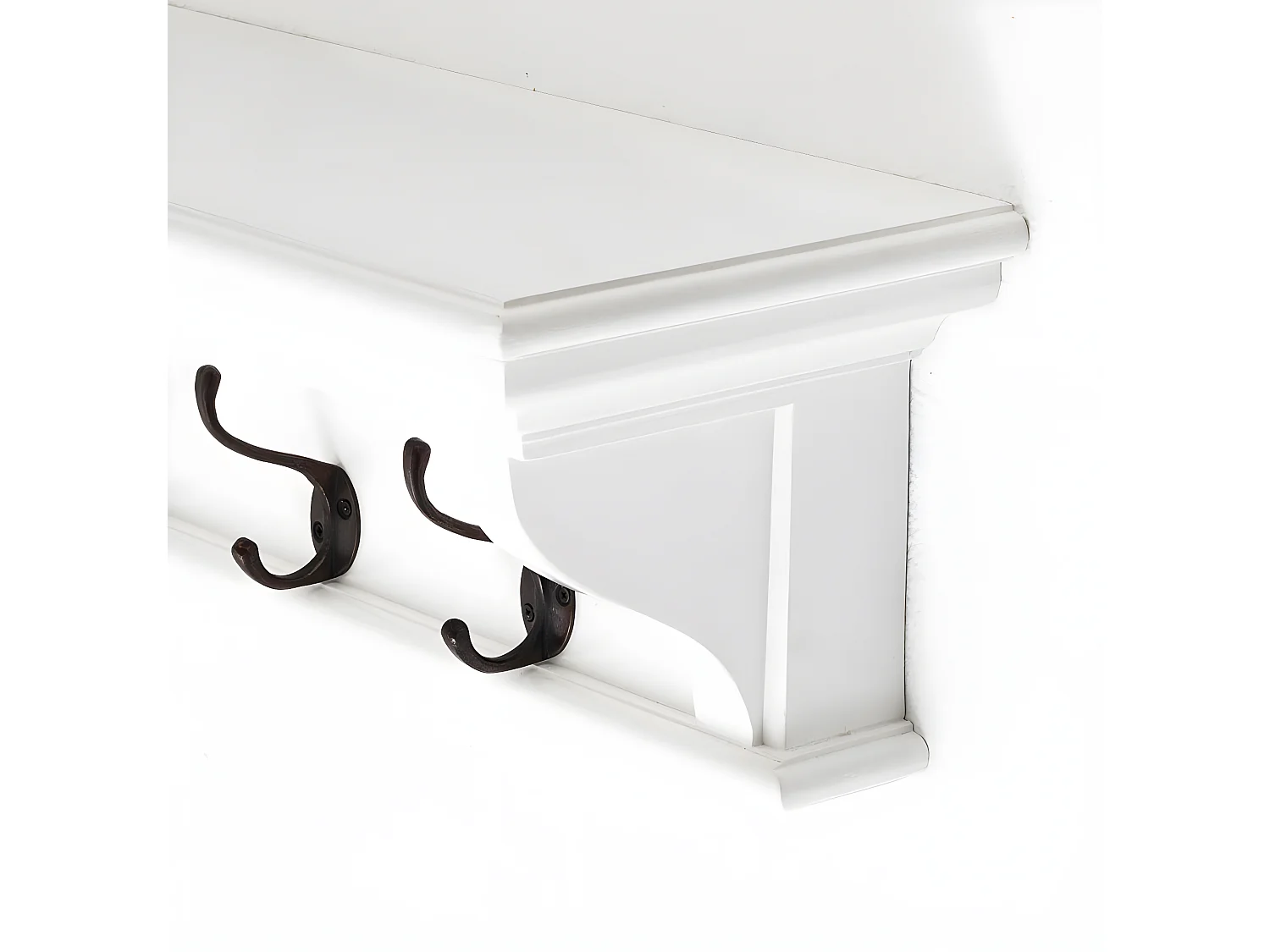 Halifax Armoire murale 130 cm, avec 8 crochets, blanc.