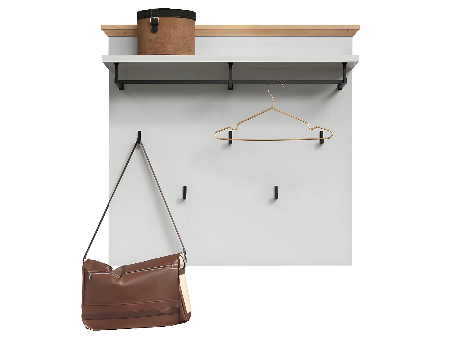 Landside kapstok paneel, grijs.