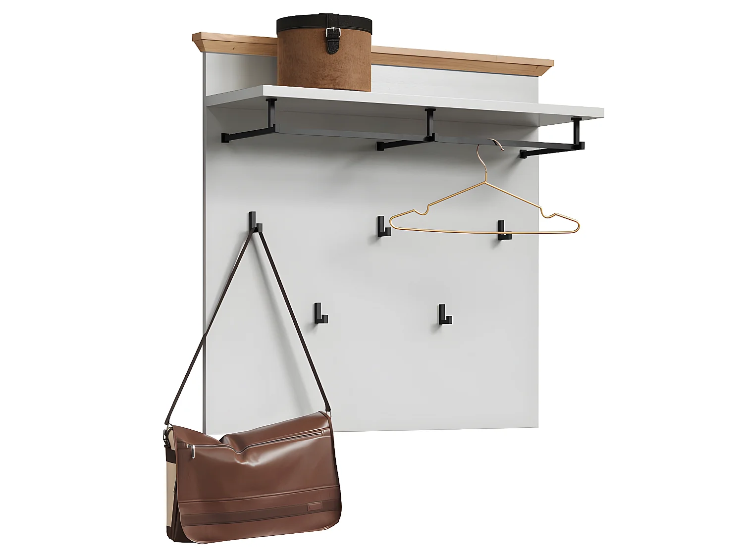 Landside kapstok paneel, grijs.