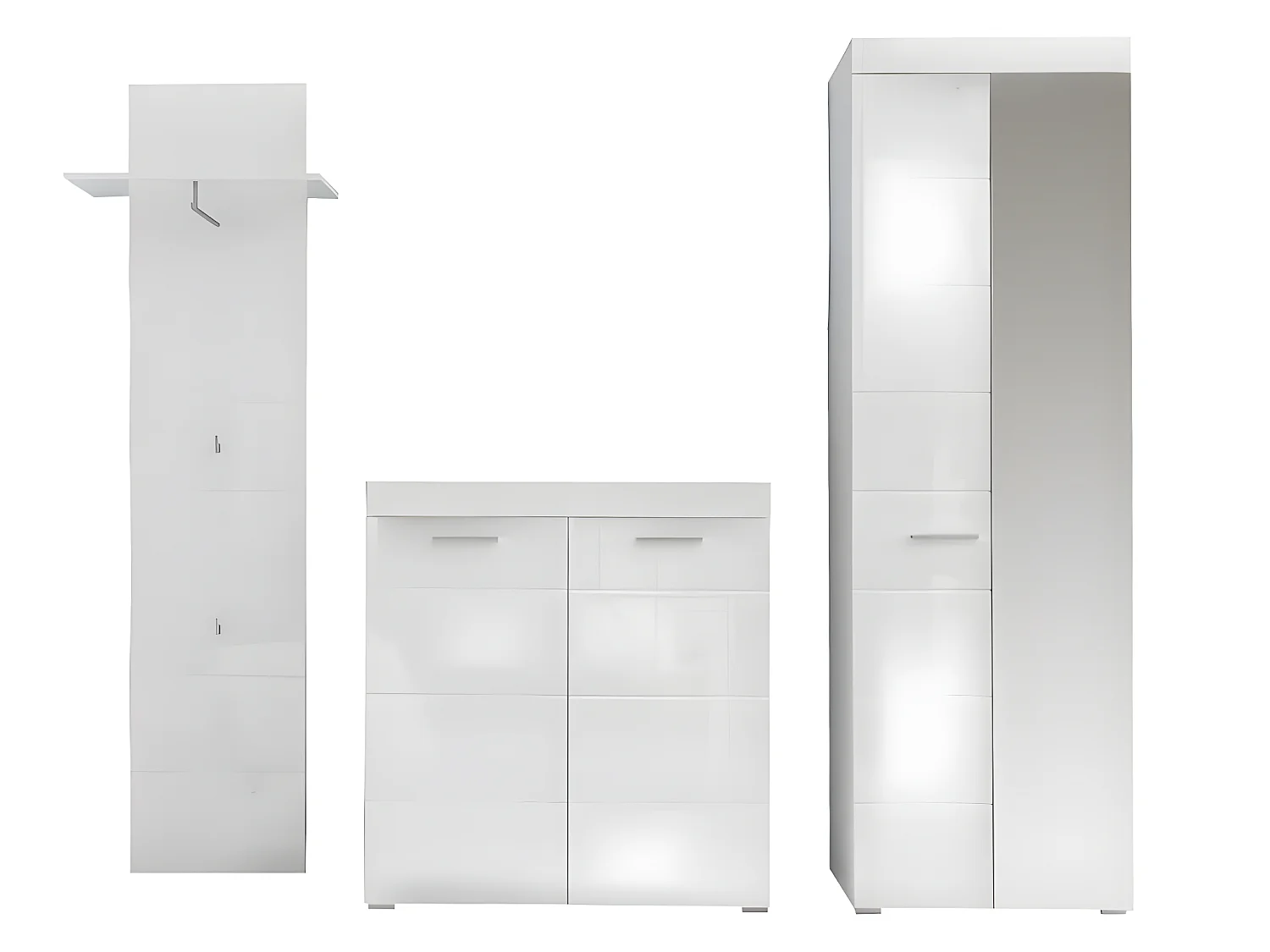 Amira Meubles d'entrée et vestiaire B, blanc, blanc brillant.