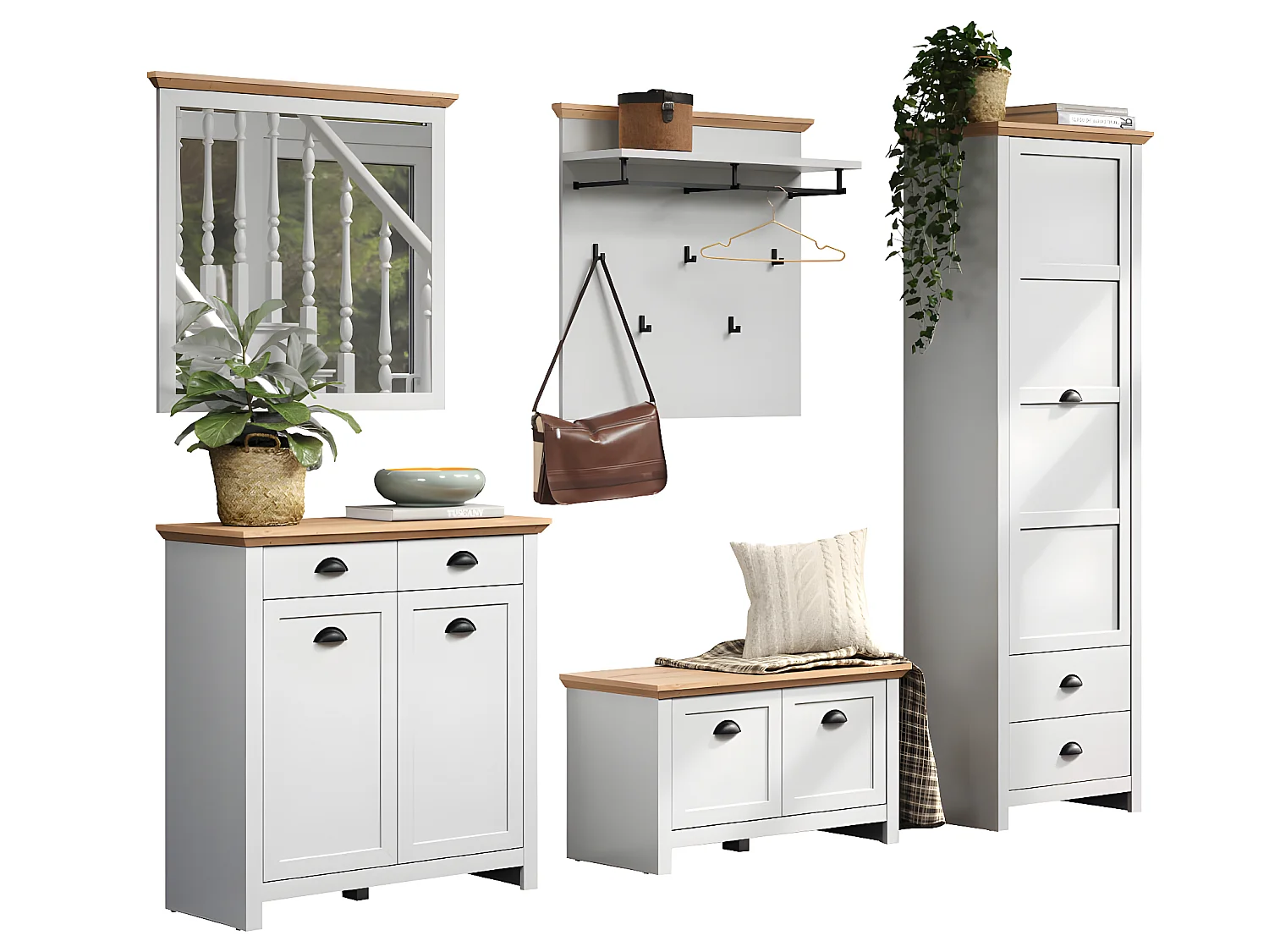 Landside garderobe opstelling grijs.