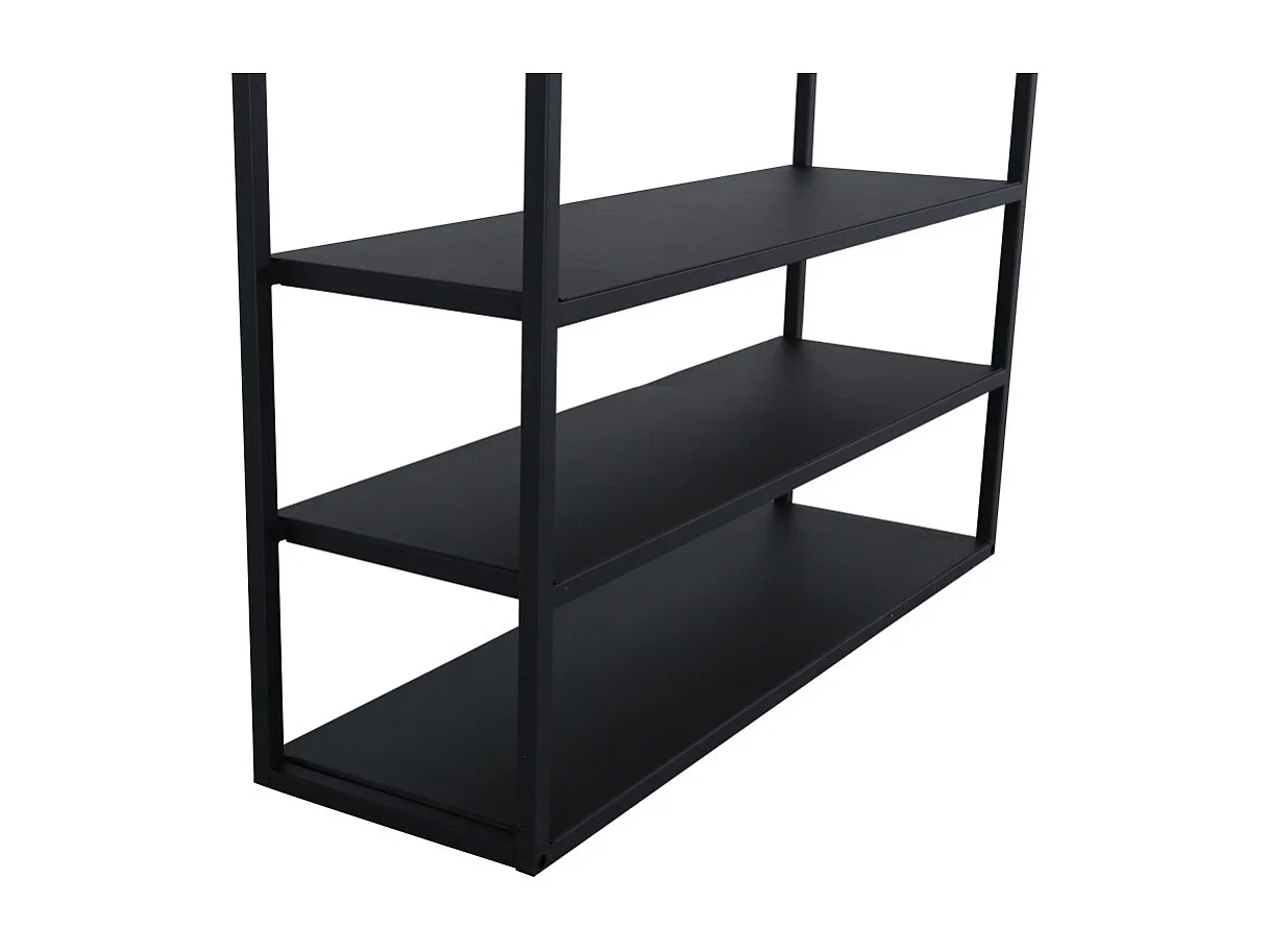 Classe garderobe opstelling 6 planken, 1 spiegel zwart.