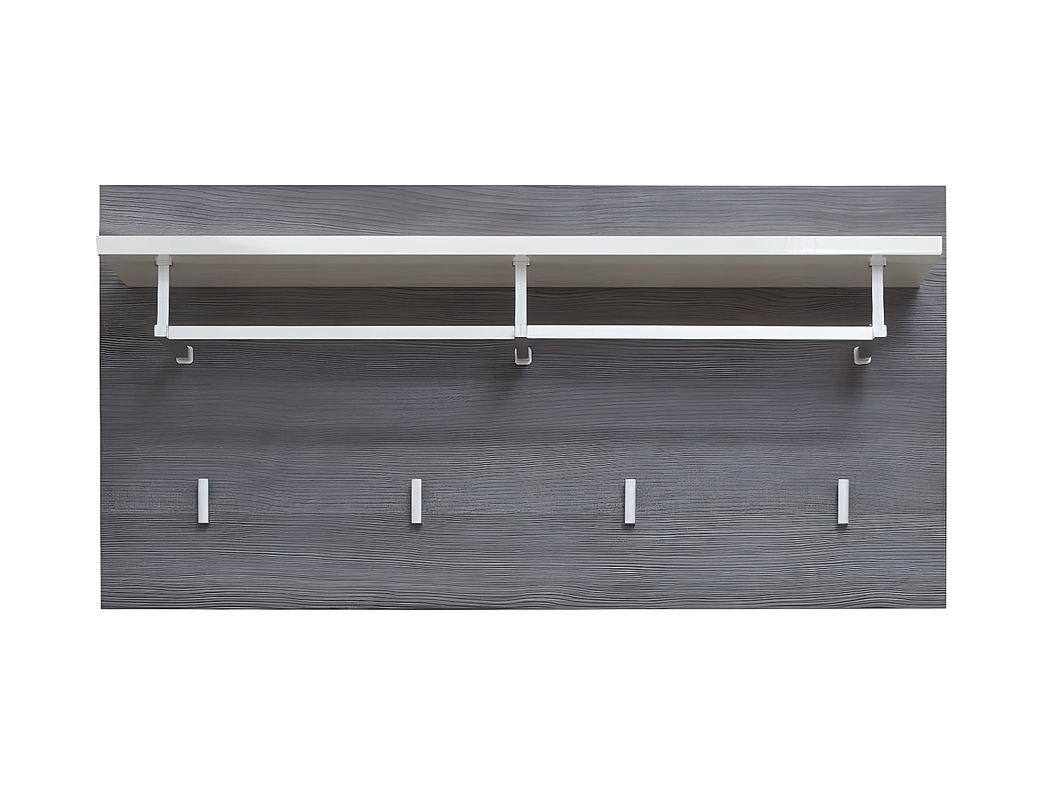 LineGD Panneau de vestiaire, argent fumé, blanc.