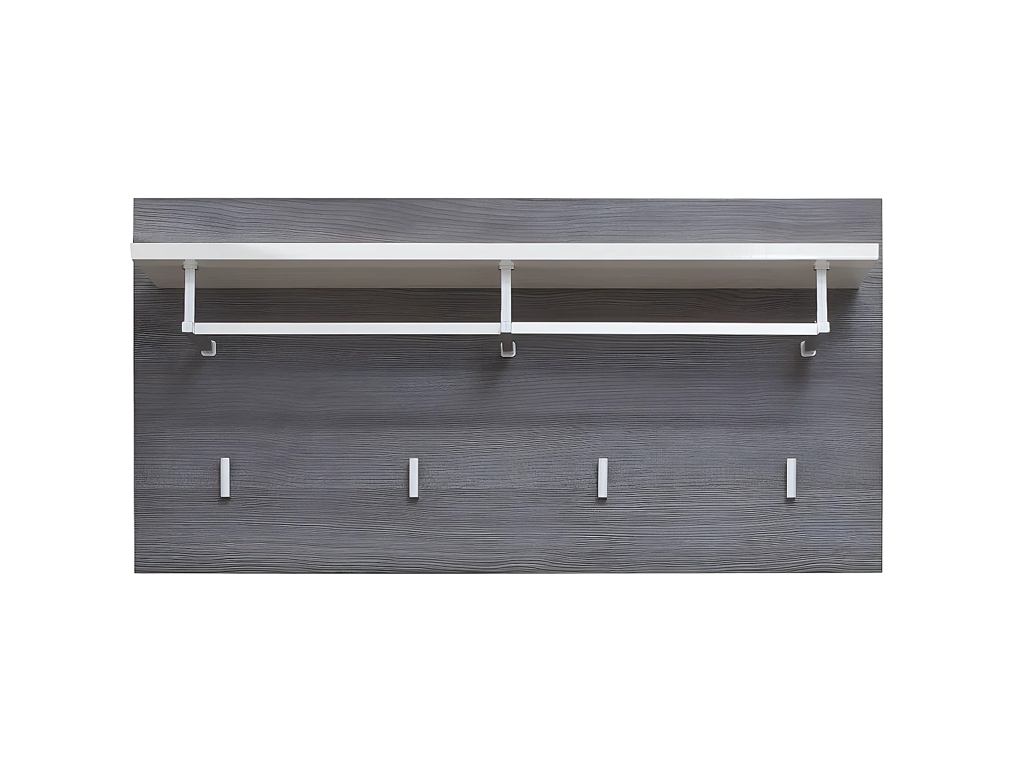 LineGD Panneau de vestiaire, argent fumé, blanc.