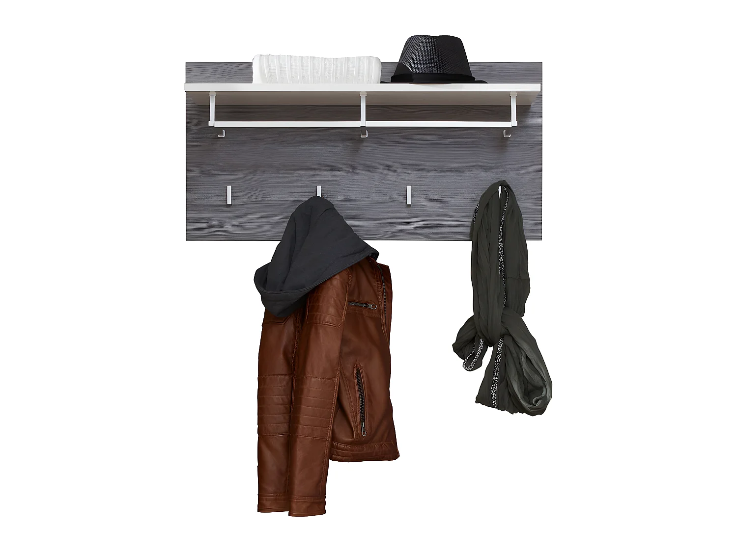 LineGD kapstok rookzilver, wit.