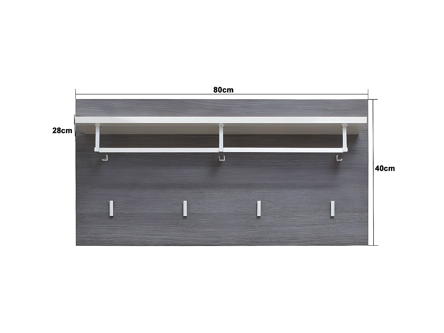 LineGD kapstok rookzilver, wit.