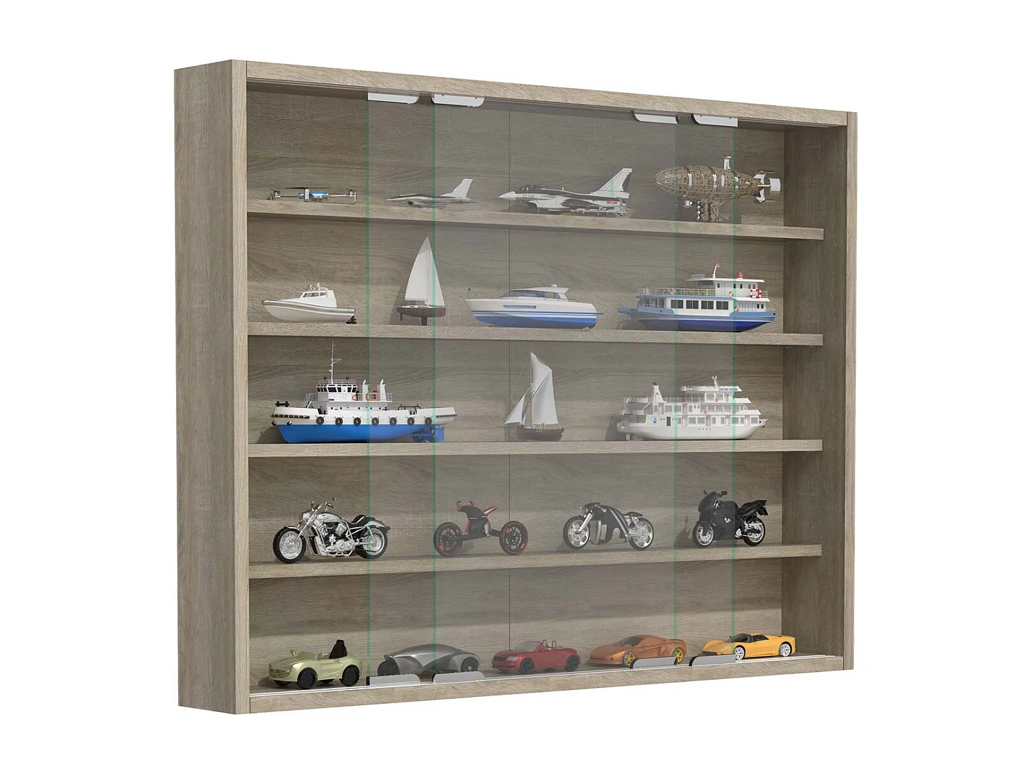 Hangende vitrinekast Wandvitrine glas Agisa L