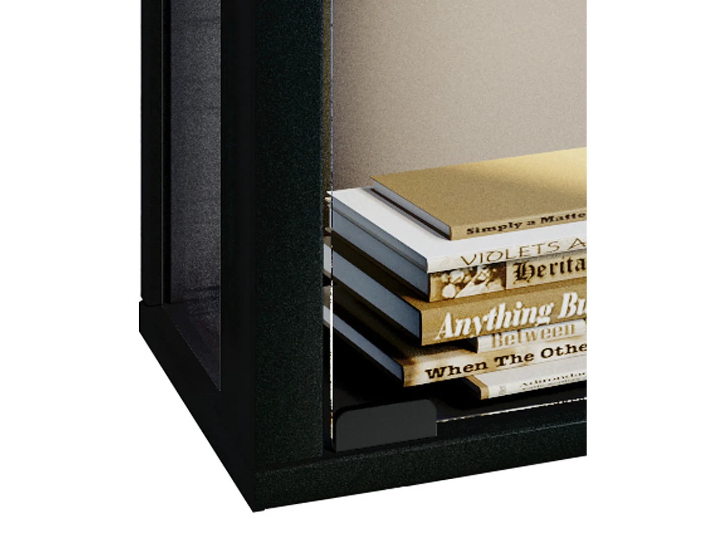 Wall display cabinet Udina Black H. 80 x W. 60 x D. 25 cm