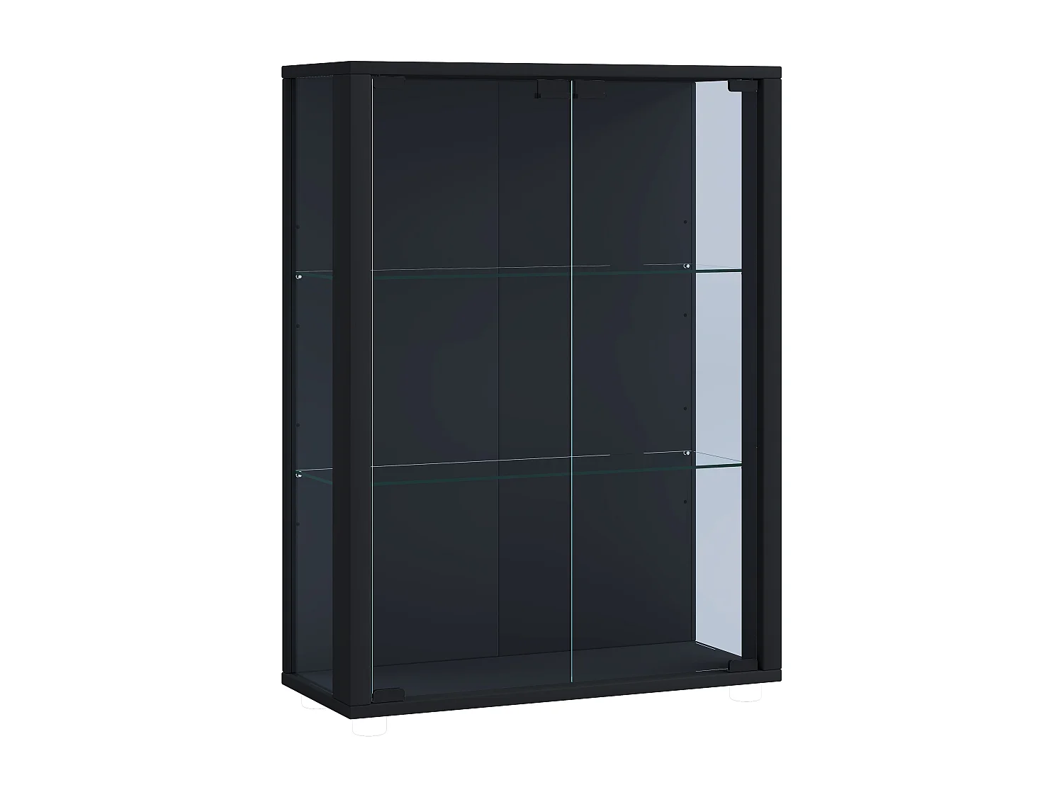 Wall display cabinet Udina Black H. 80 x W. 60 x D. 25 cm