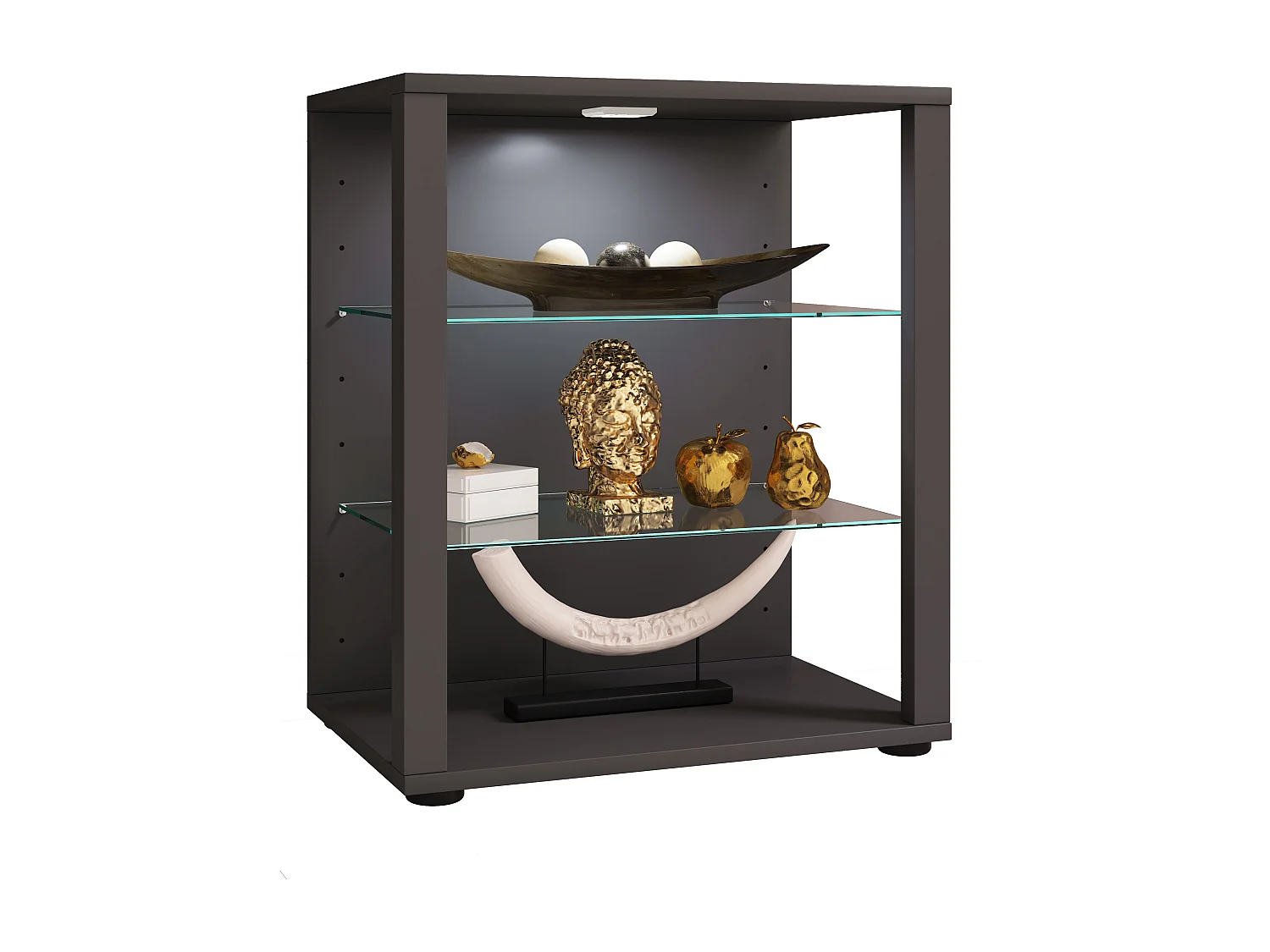 Holz Glas Stand Vitrine Sammelvitrine Glasol S
