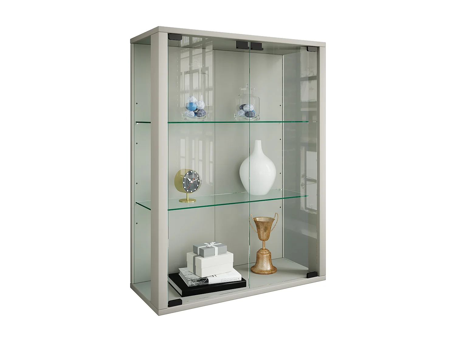 Wandvertoning kast hangkast glas Udina