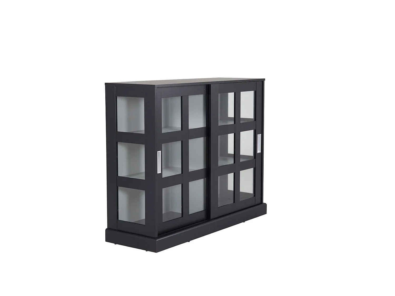 Vitrine Design 2 Portes "Lock" 120cm Noir