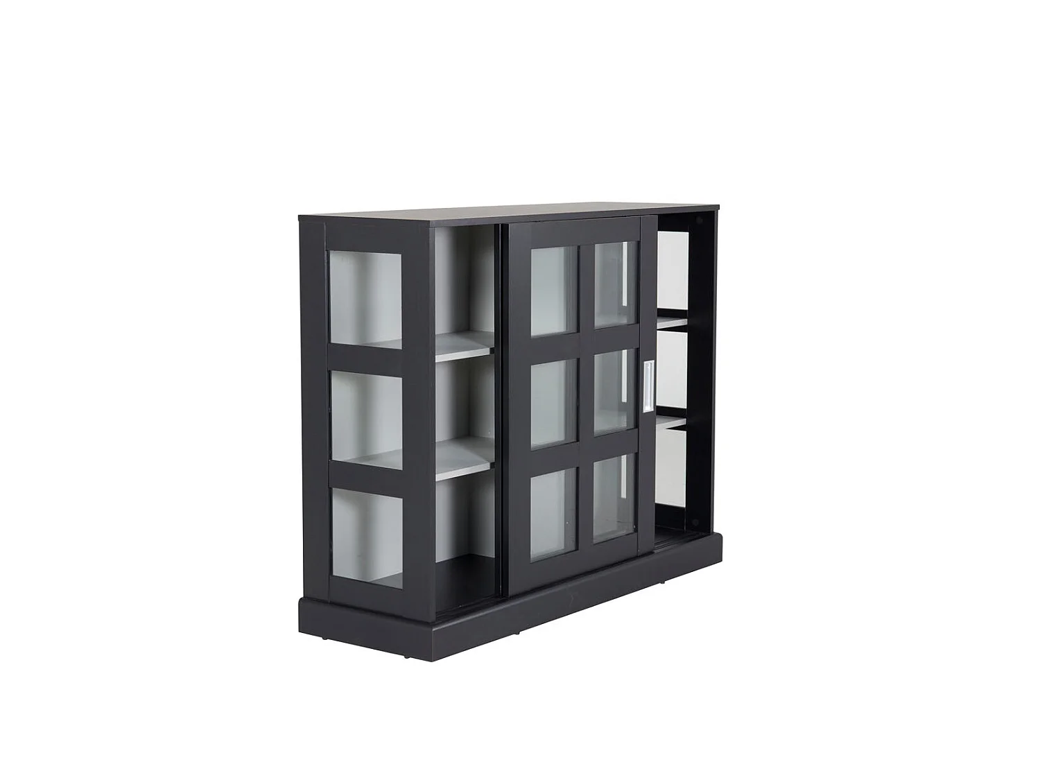 Vitrine Design 2 Portes "Lock" 120cm Noir