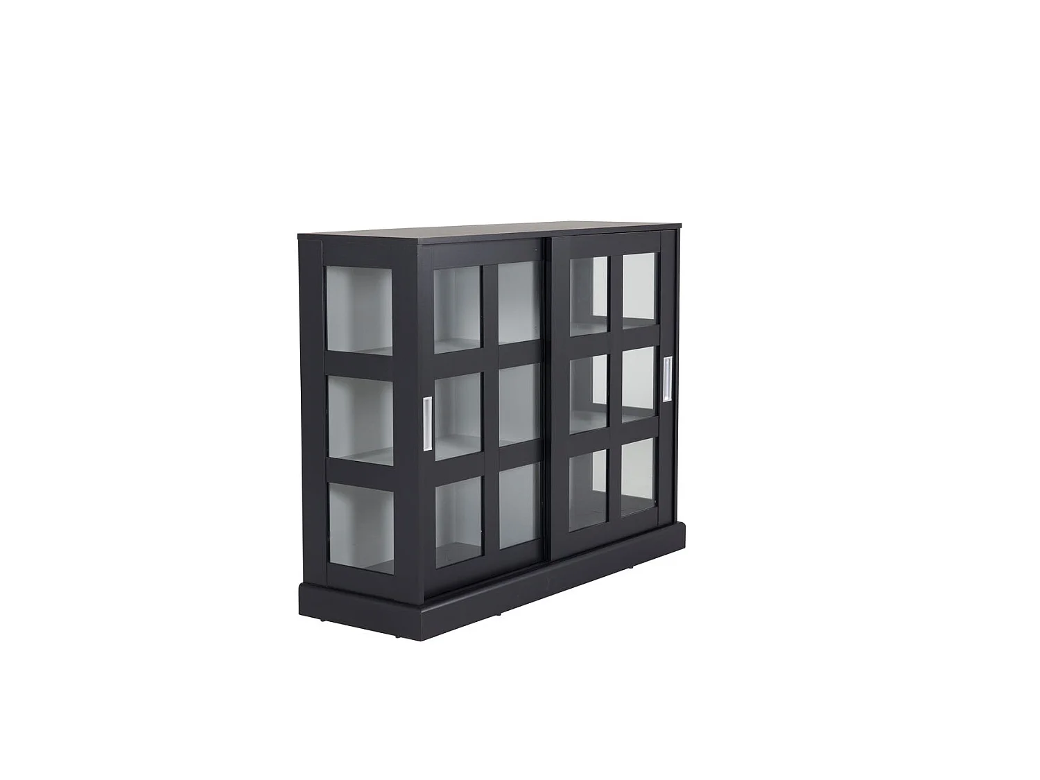 Vitrine Design 2 Portes "Lock" 120cm Noir