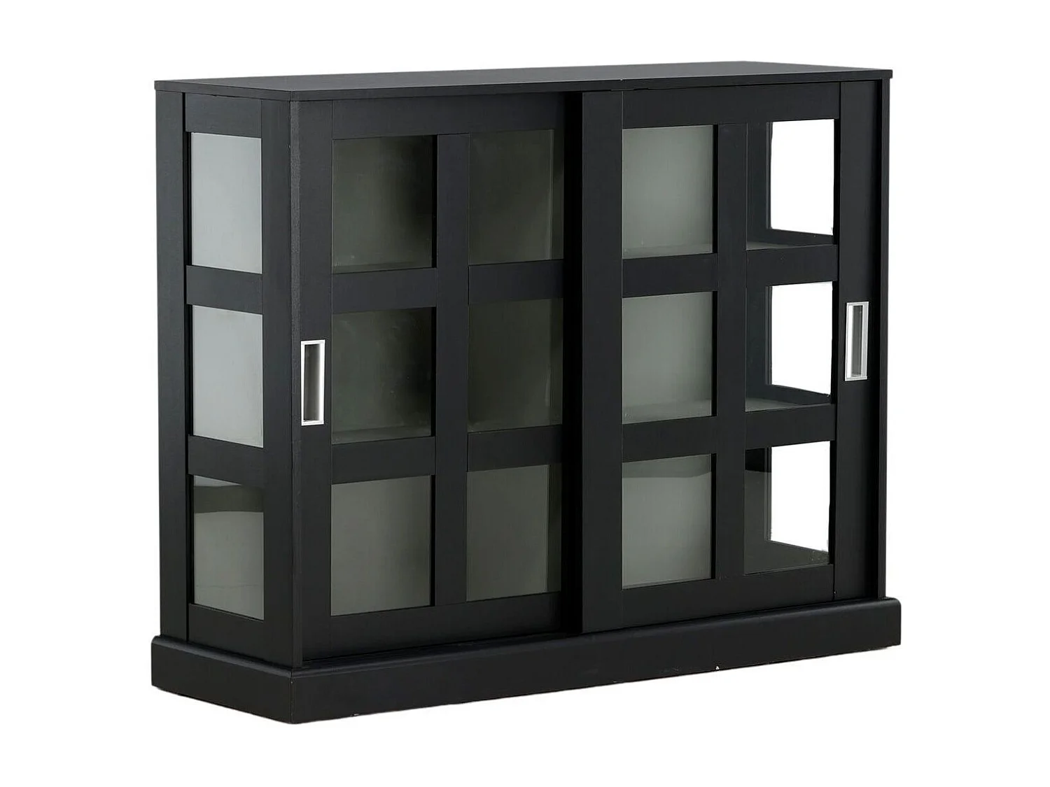 Vitrine Design 2 Portes "Lock" 120cm Noir