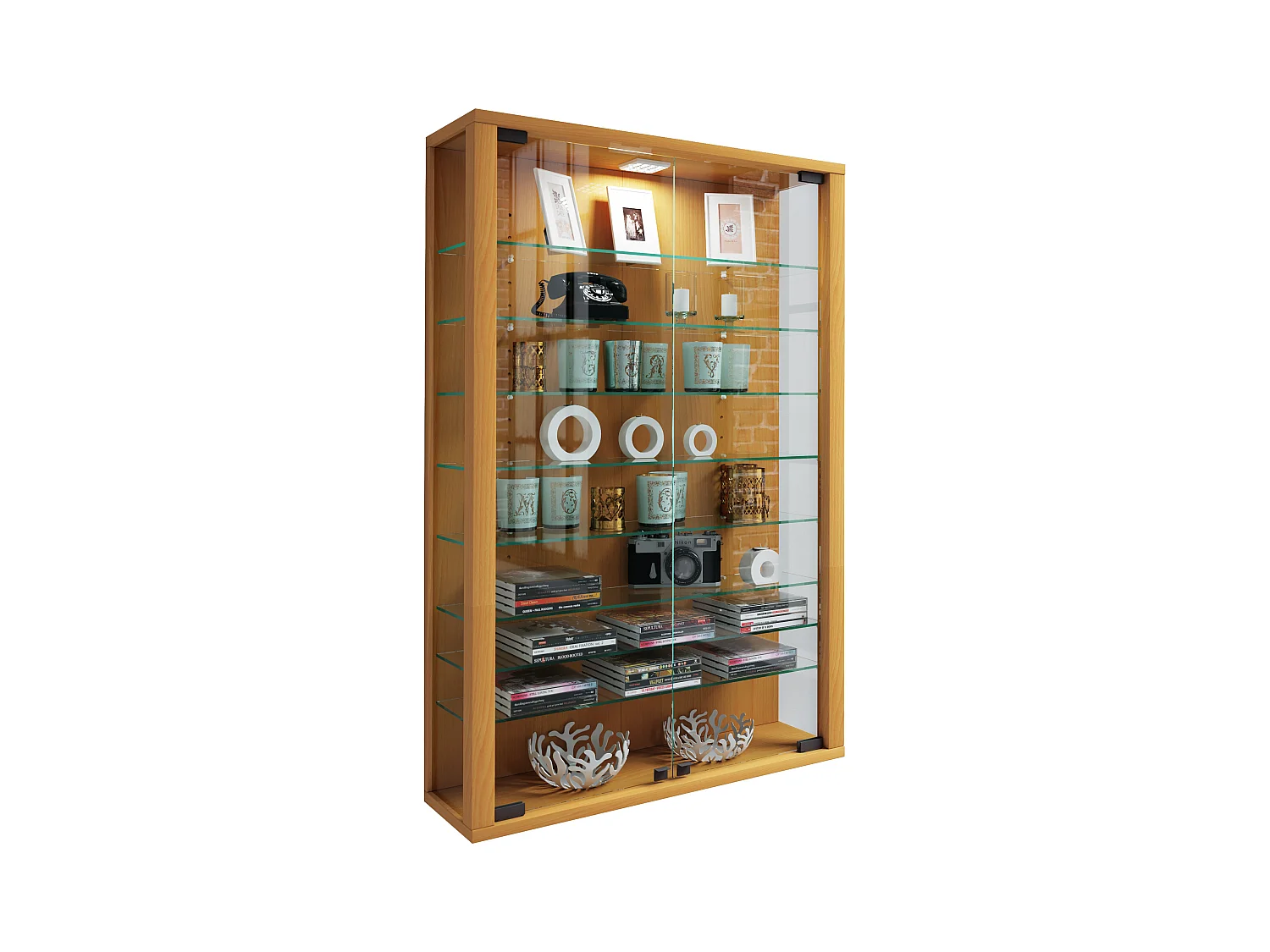 Wall display cabinet Vitrosa Book H. 91 x W. 59 x D. 18 cm