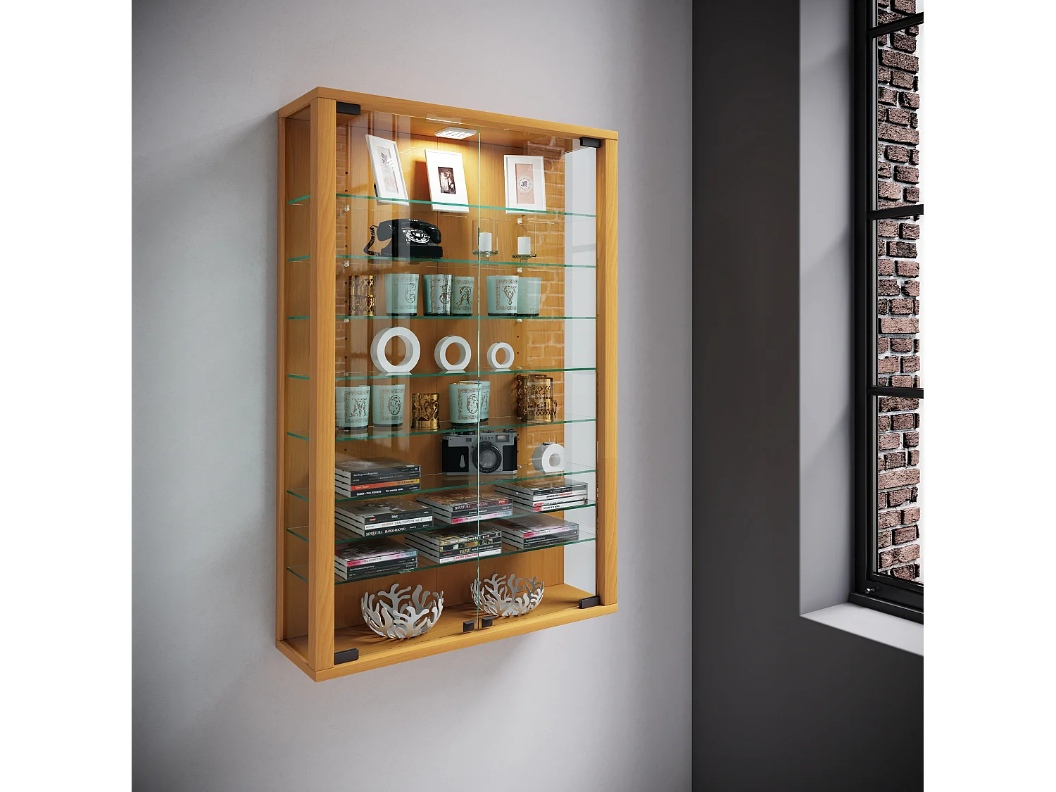 Wandvitrinekast Glazen vitrine Vitrosa Mini