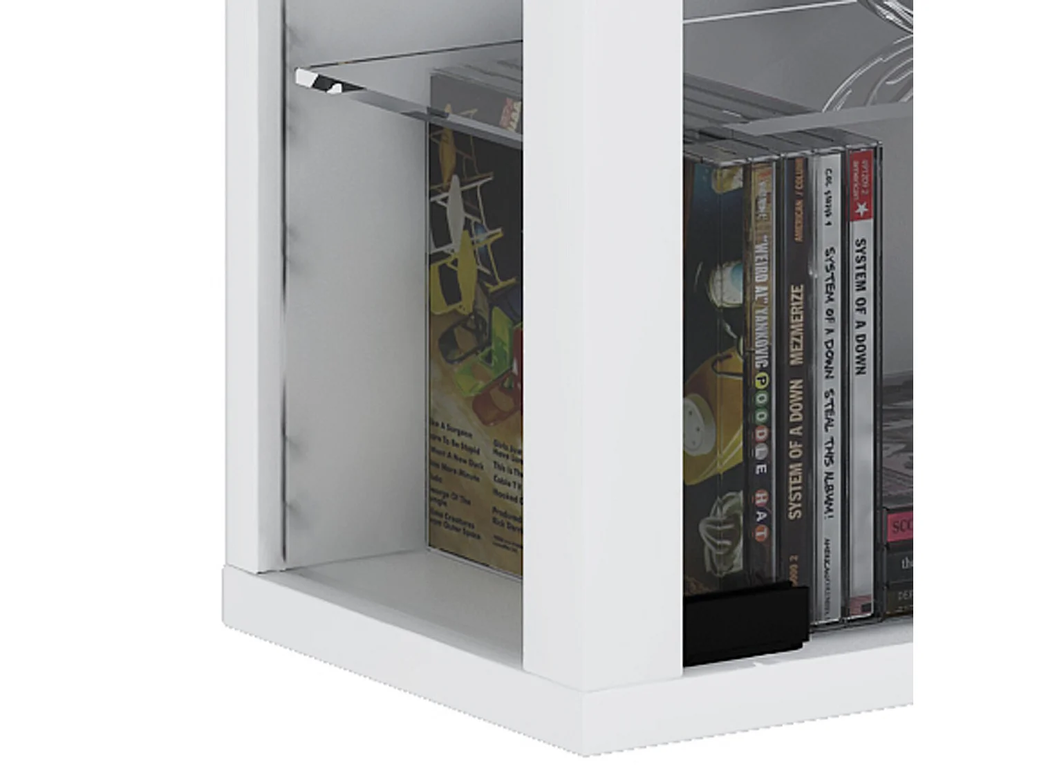 Vitrosa Maxi Vitrine murale avec 2 portes vitrées, éclairage inclus, blanc.