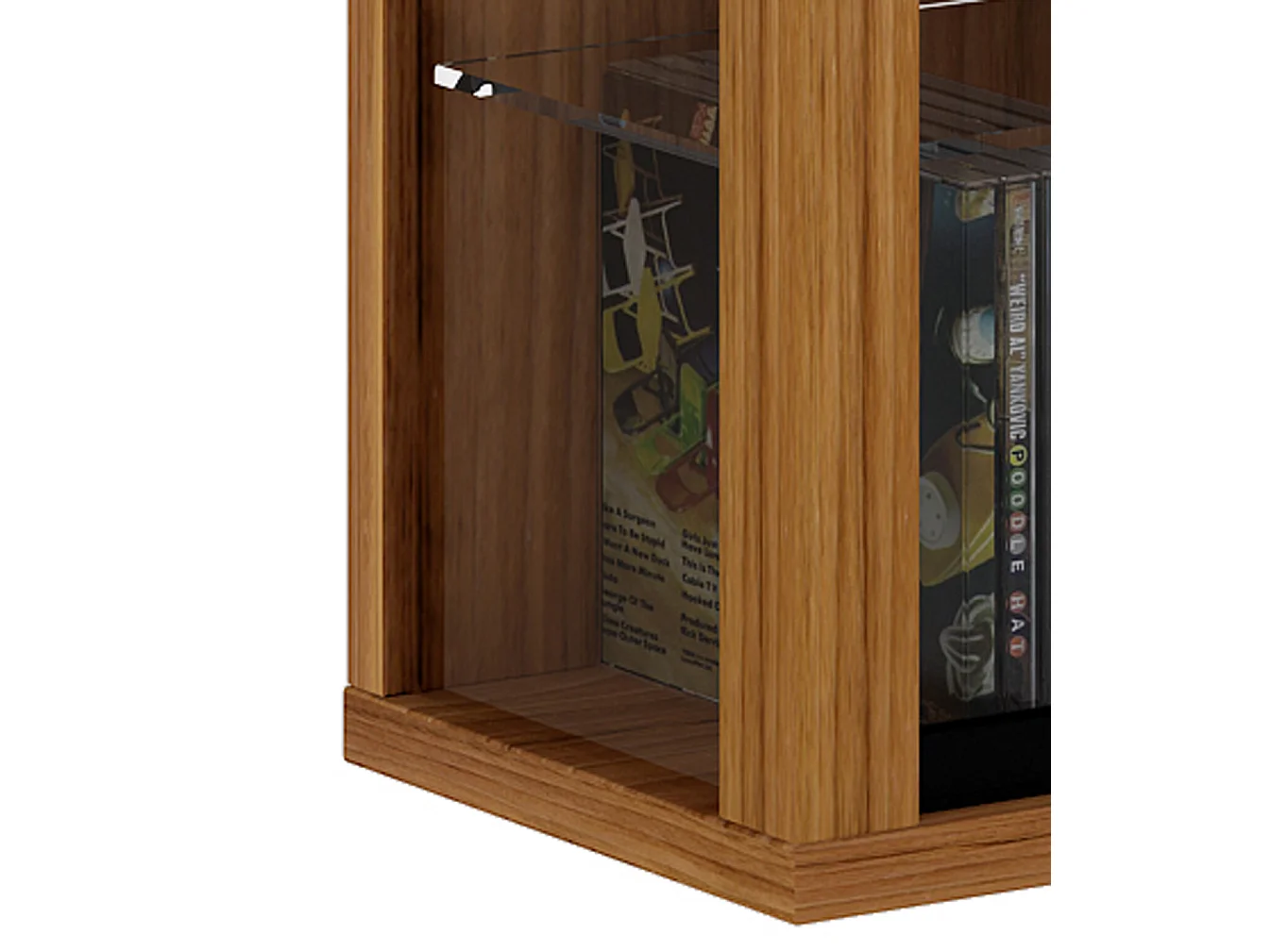 Vitrosa Maxi Vitrine murale avec 2 portes vitrées, éclairage inclus, imitation noyer.