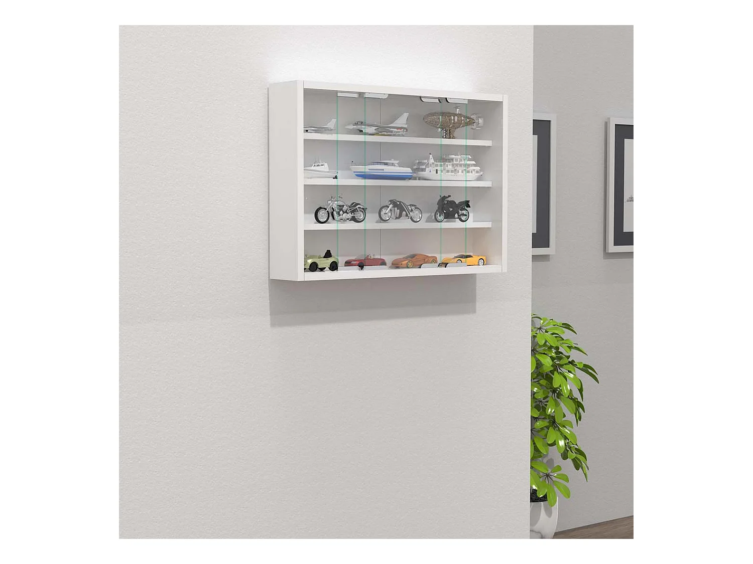 Hangende vitrinekast wanddisplay glas Agisa M