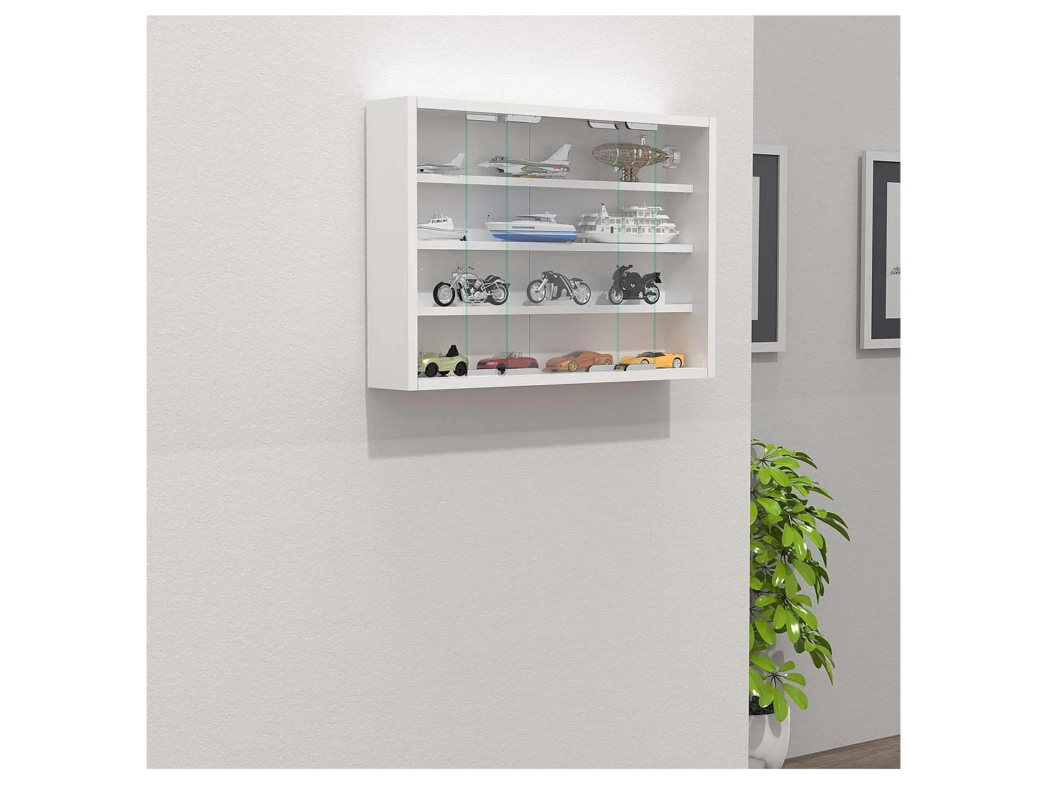 Hangende vitrinekast wanddisplay glas Agisa M