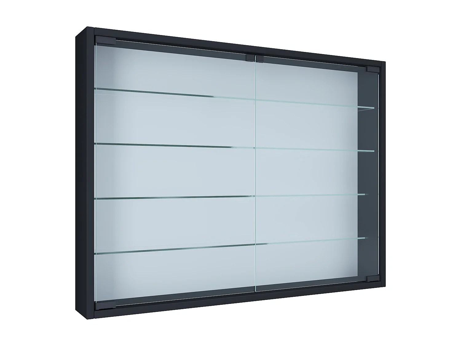 Wall display cabinet Mandosa Black H. 60 x W. 80 x D. 10 cm