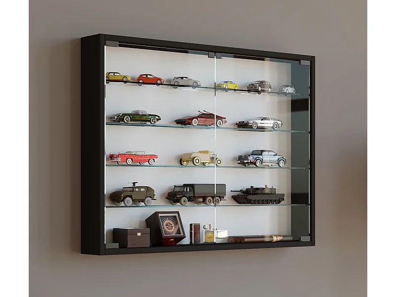 Hangende vitrinekast wanddisplay glas Mandosa L
