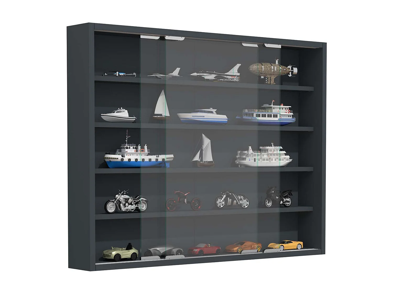 Hangende vitrinekast Wandvitrine glas Agisa L