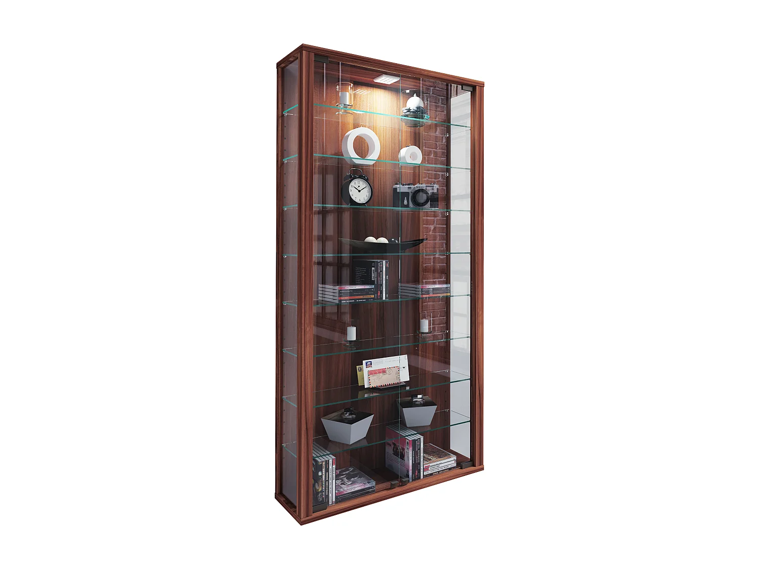 Wall display cabinet Vitrosa Nuts H. 114 x W. 59 x D. 18 cm