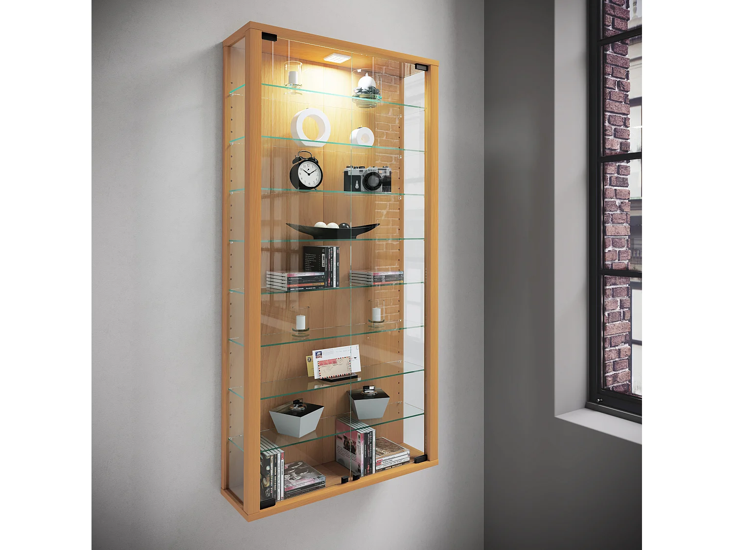 Wandvitrine Hängevitrine Glasvitrine Vitrosa Maxi