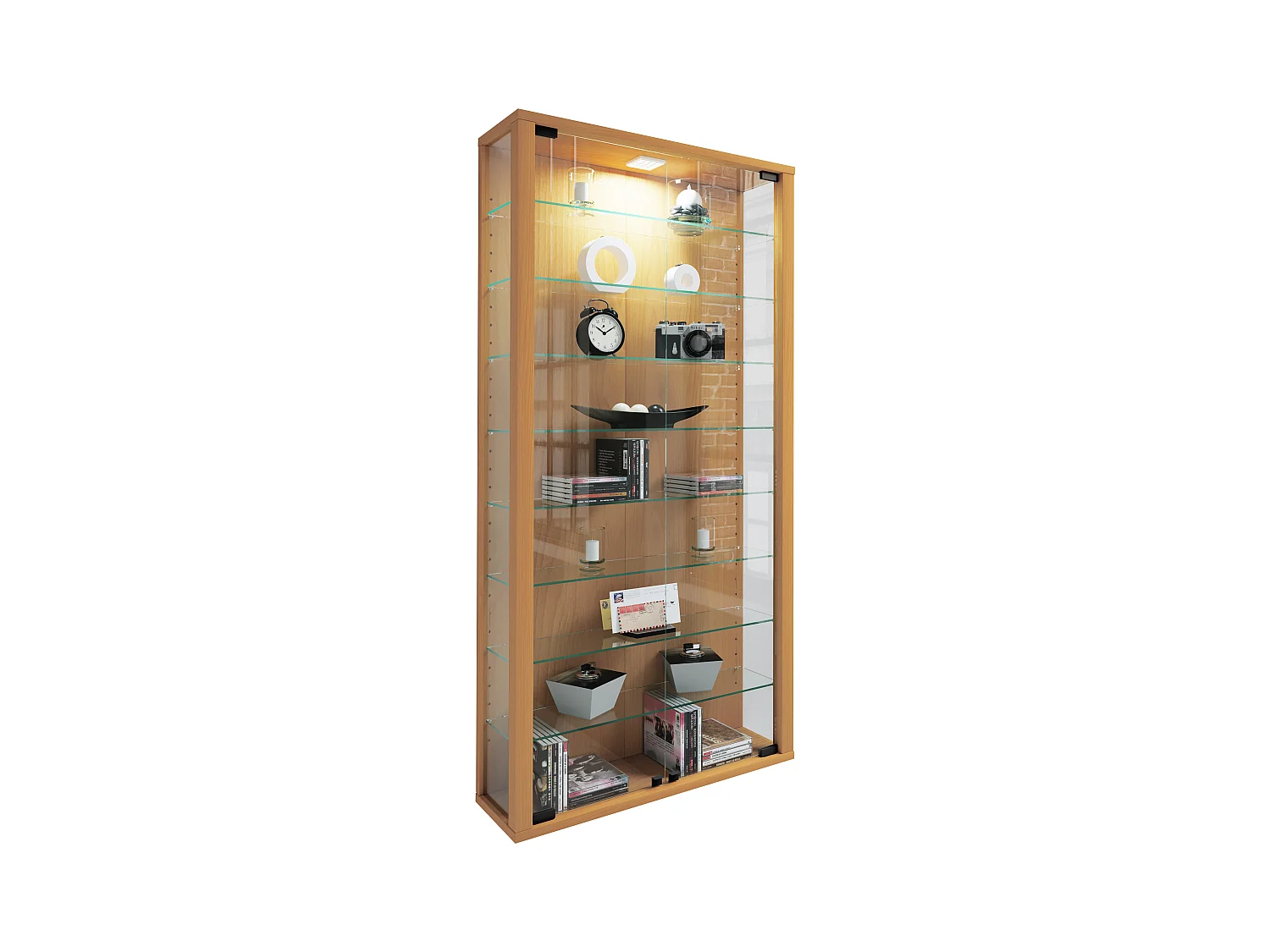 Wall display cabinet Vitrosa Book H. 114 x W. 59 x D. 18 cm