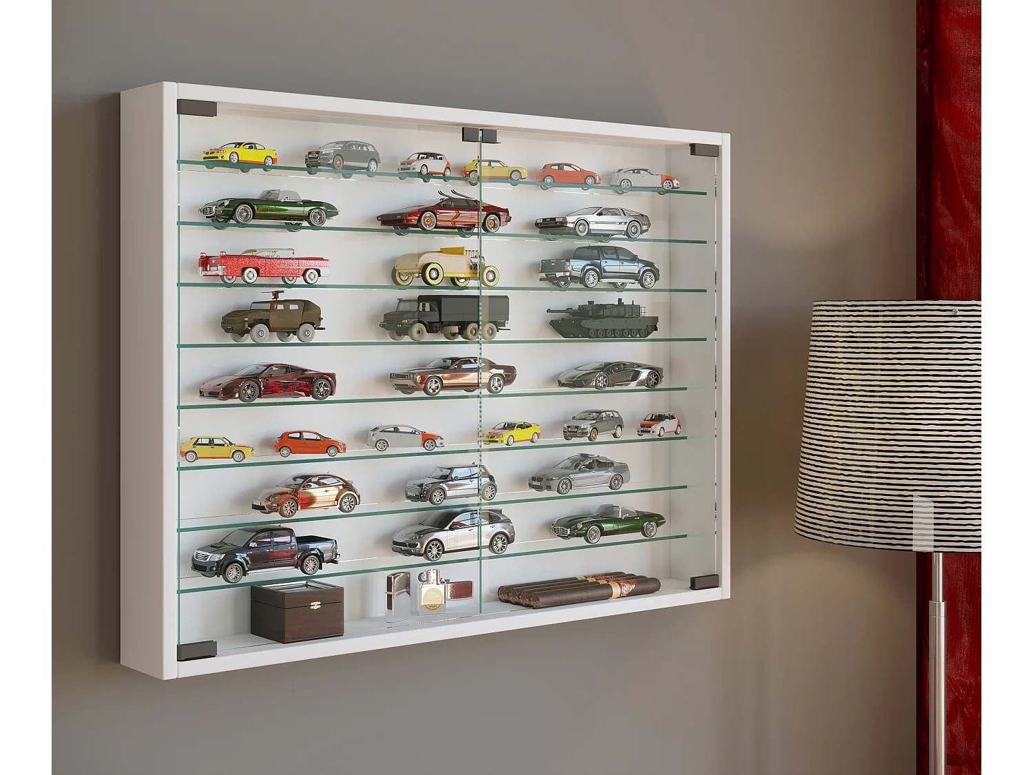 Hängevitrine Wandvitrine Sammel Deko Mandosa XXL