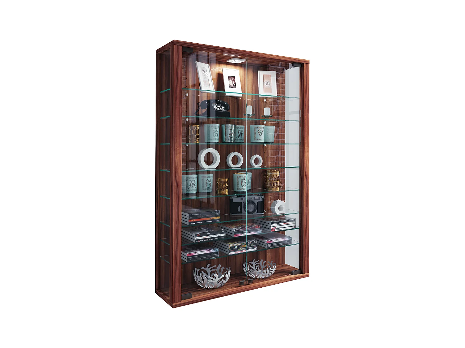 Wall display cabinet Vitrosa Nuts H. 91 x W. 59 x D. 18 cm