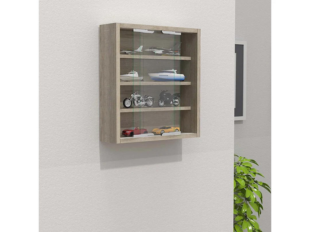 Wall display cabinet Agisa Sonoma Oak H. 40 x W. 37 x D. 10 cm