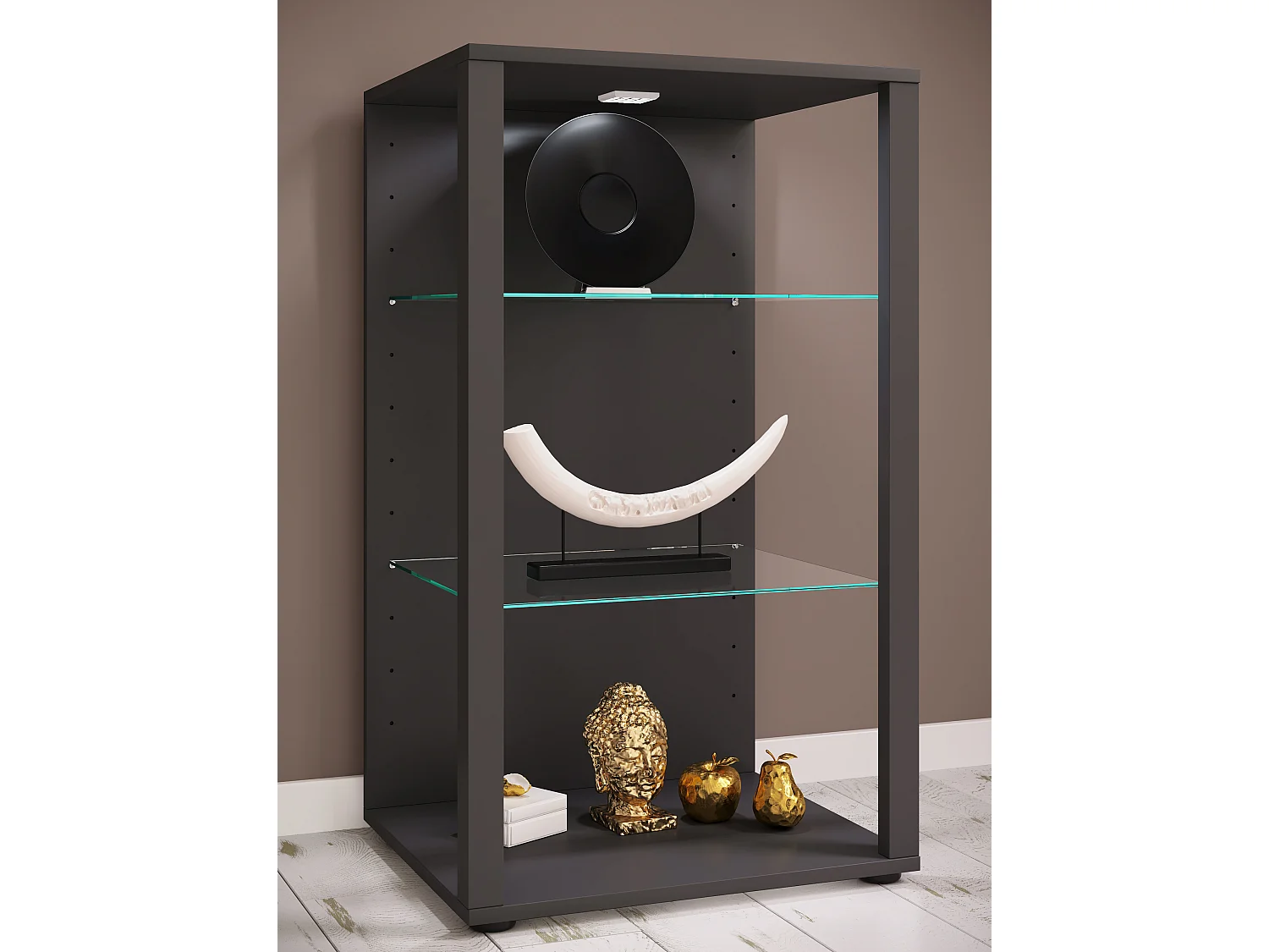 Vitrine en bois en verre Glasol XL