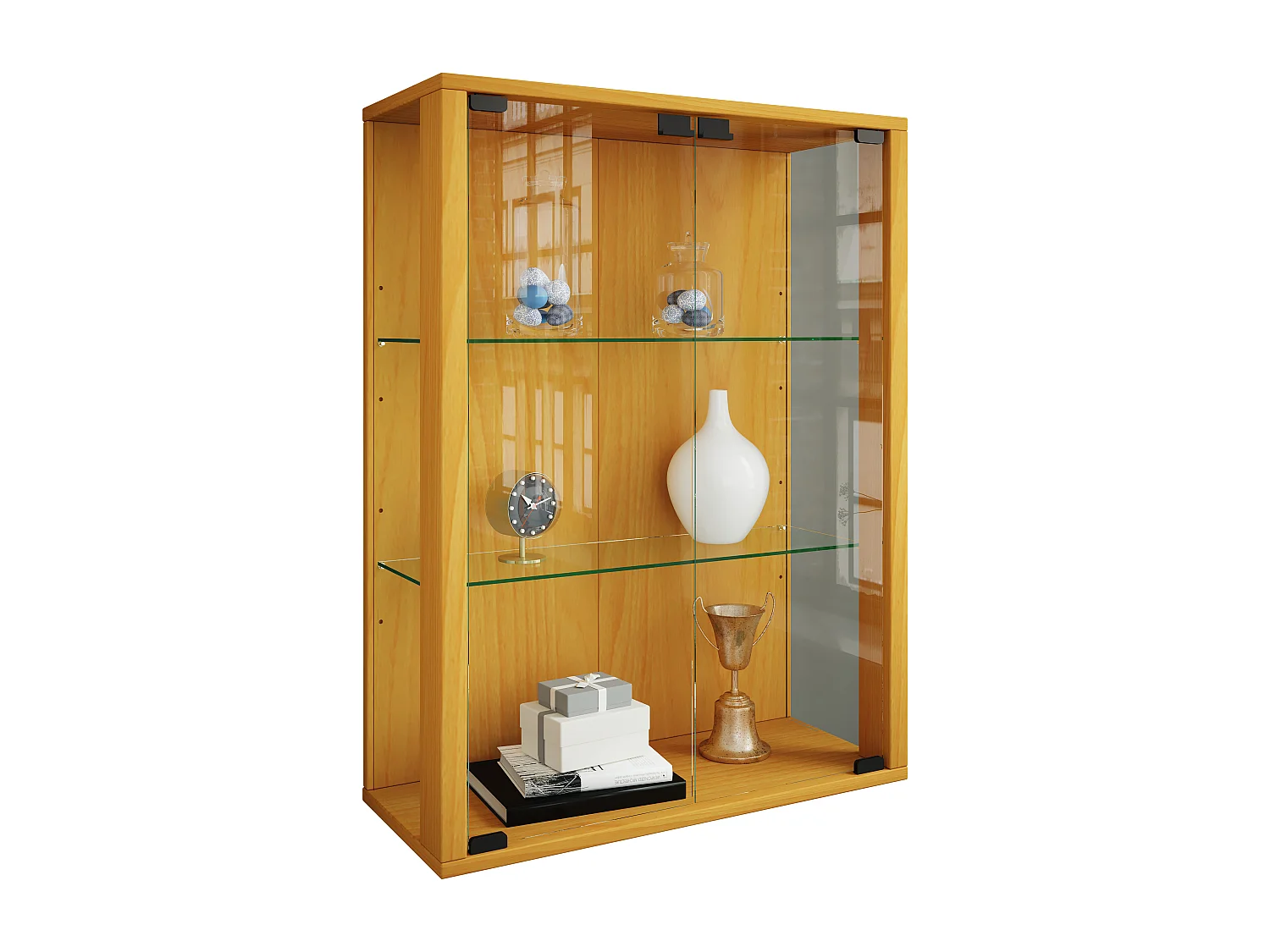Wall display cabinet Udina Book H. 80 x W. 60 x D. 25 cm