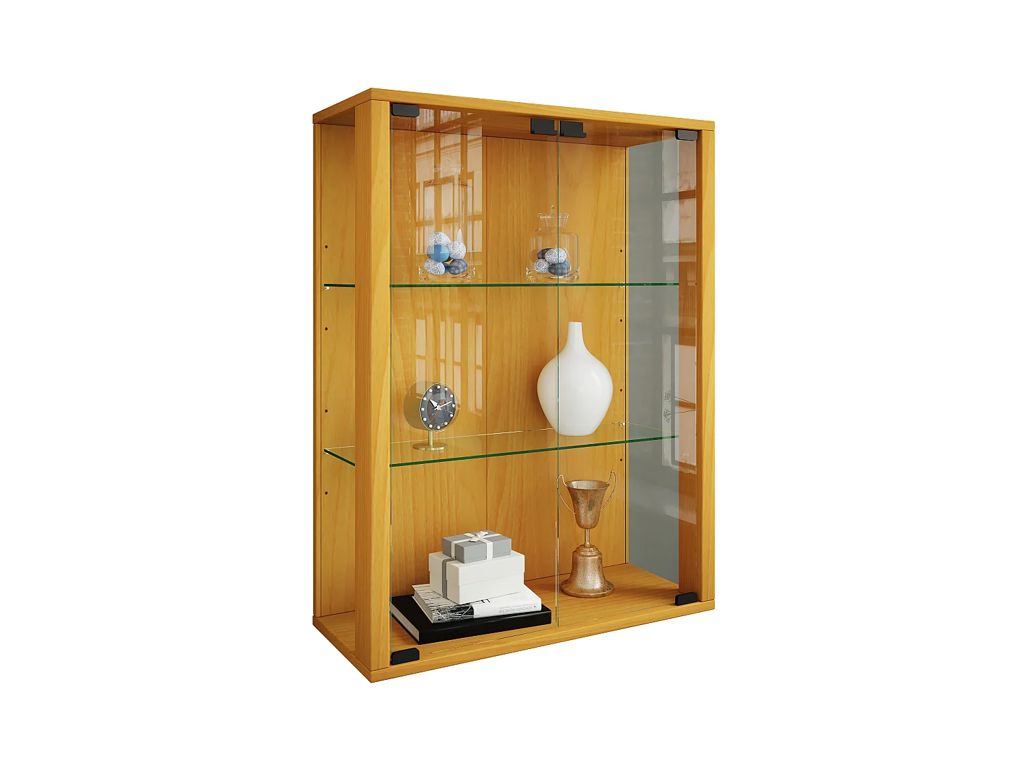 Wall display cabinet Udina Book H. 80 x W. 60 x D. 25 cm