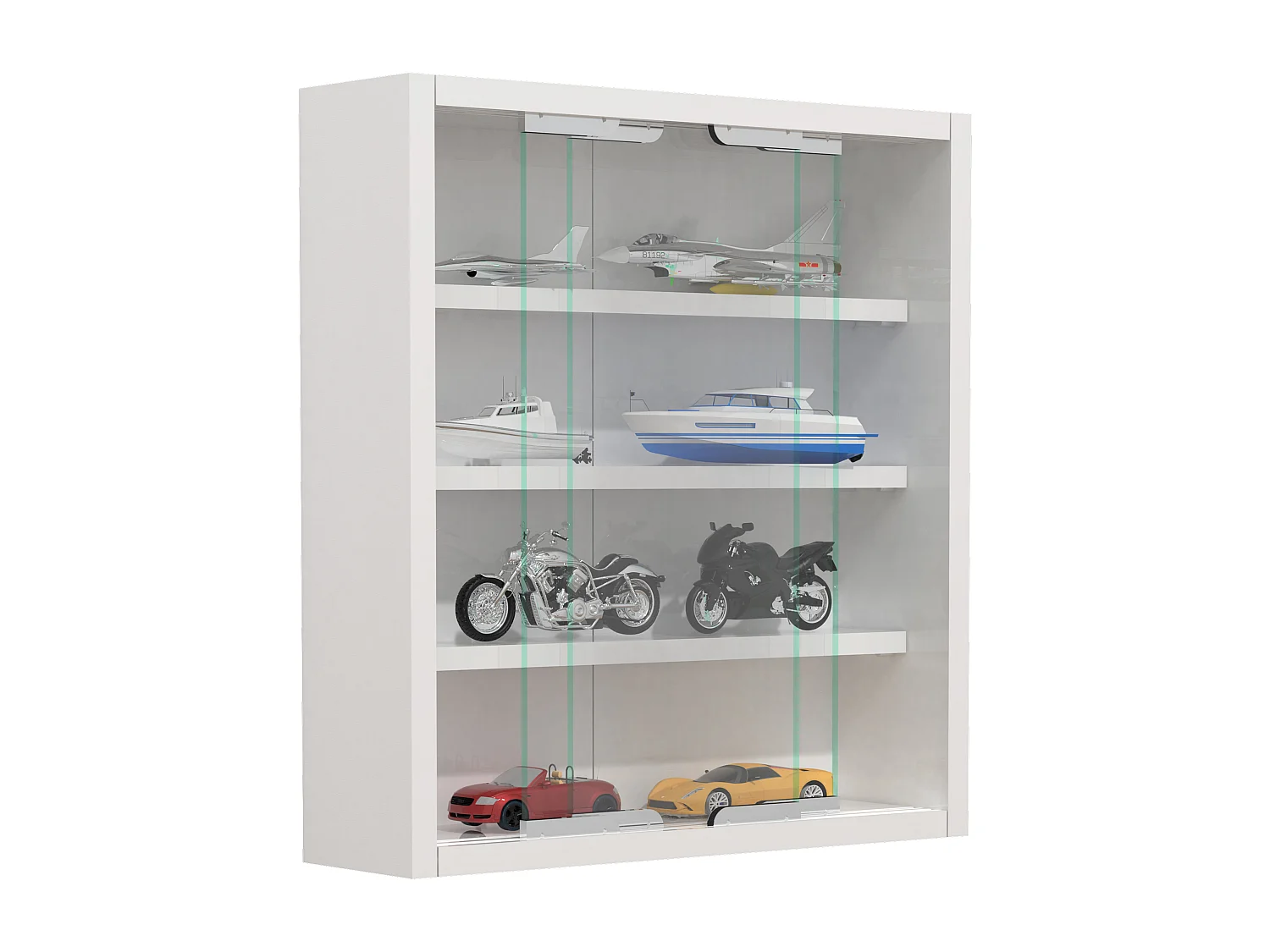 Wall display cabinet Agisa White H. 40 x W. 37 x D. 10 cm