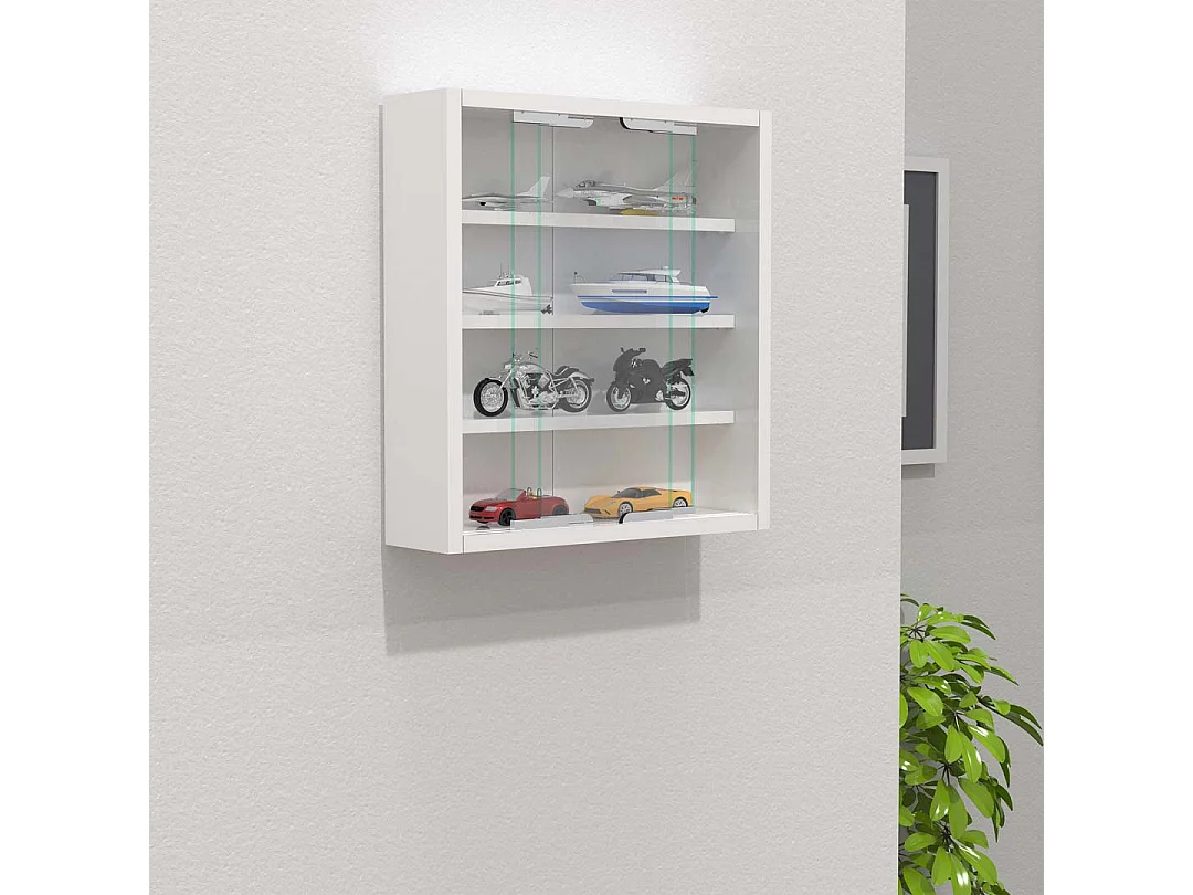 Wall display cabinet Agisa White H. 40 x W. 37 x D. 10 cm
