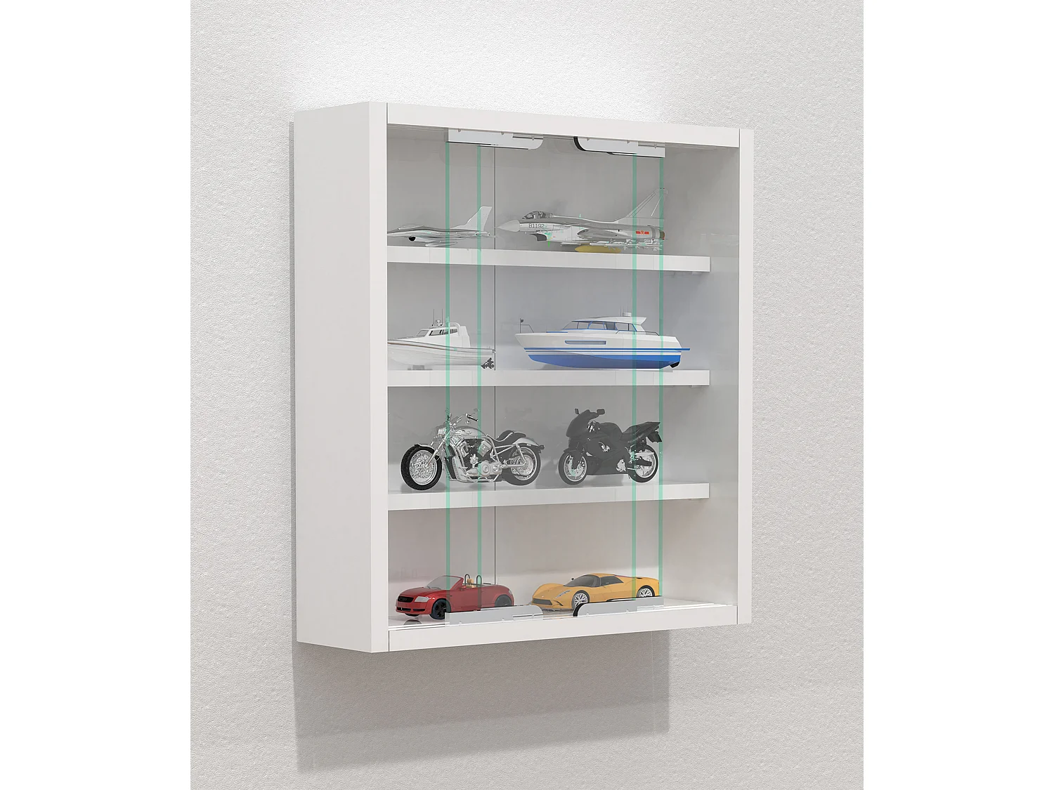 Wall display cabinet Agisa White H. 40 x W. 37 x D. 10 cm