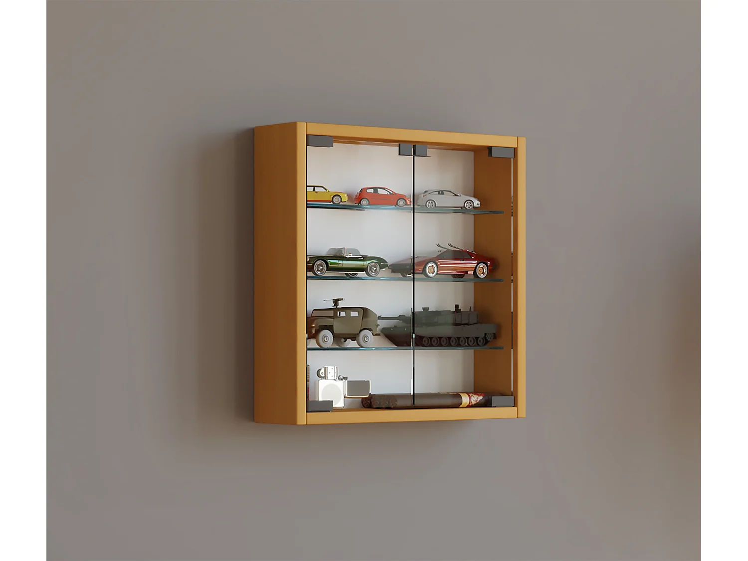 Hangende vitrinekast wanddisplay glas Mandosa S