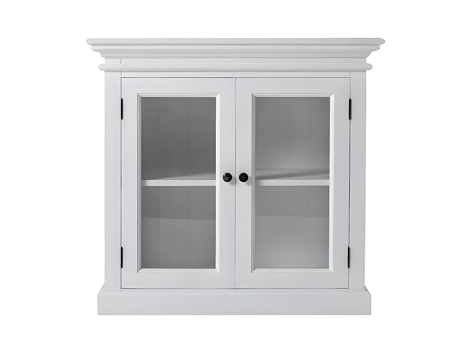 Halifax Buffet avec 2 portes en verre, blanc.