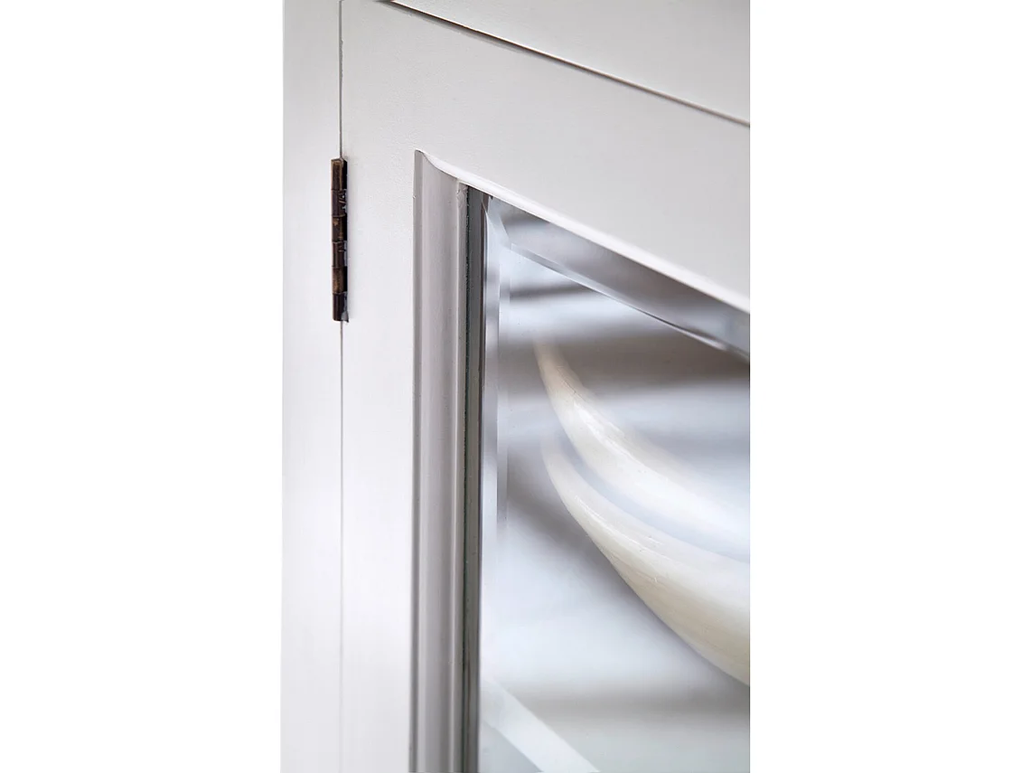 Halifax Buffet avec 2 portes en verre, blanc.