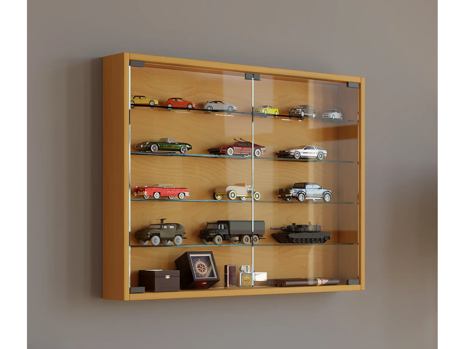 Hängevitrine Wandvitrine Sammel Deko Mandosa L